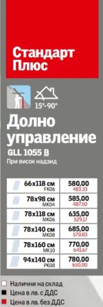 ПОКРИВНИ ПРОЗОРЦИ VELUX GLL 1061 B  С ДОЛНО УПРАВЛЕНИЕ - СТАНДАРТ ПЛЮС - Image 4