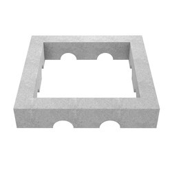 Бетонов фундамент квадрат за вграждена рамка и решетка за защита кореновата система на дърво