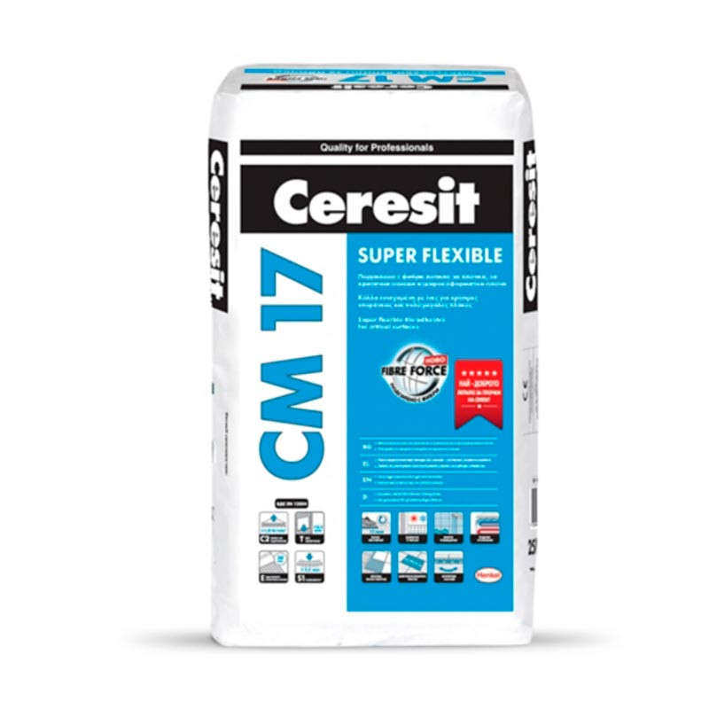9892.jpg CERESIT СМ 17 СУПЕР ГЪВКАВО ЛЕПИЛО ЗА ПЛОЧКИ 25кг. - Image 1